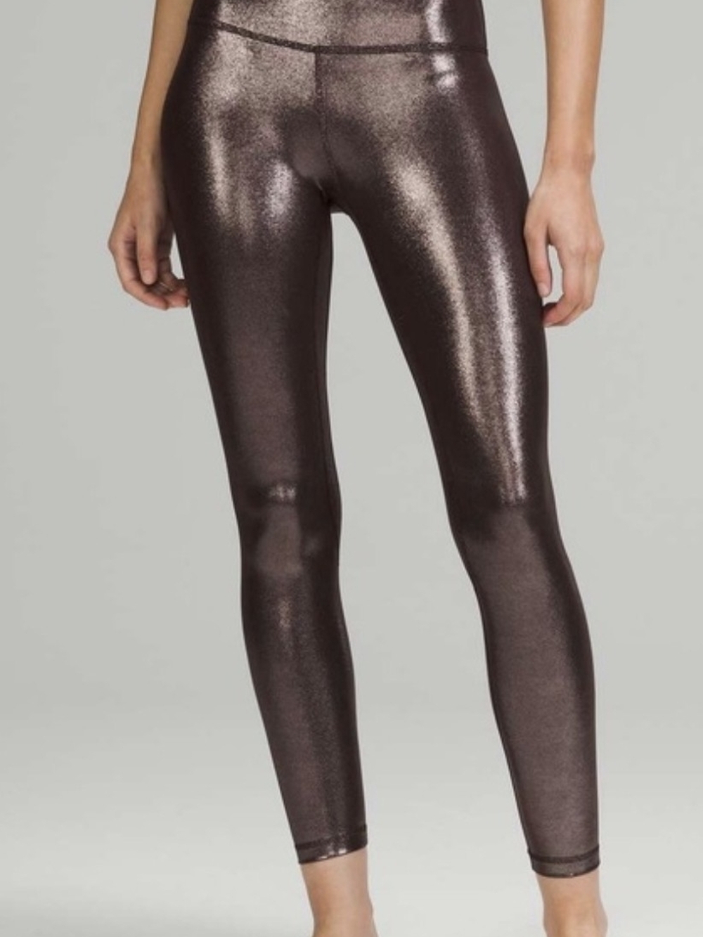 Lululemon Metallic Brown High-Waist Leggings